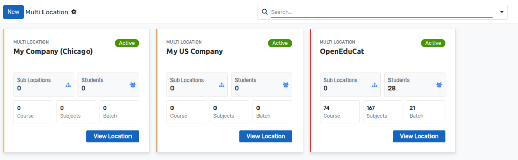 Multi Campus Dashboard