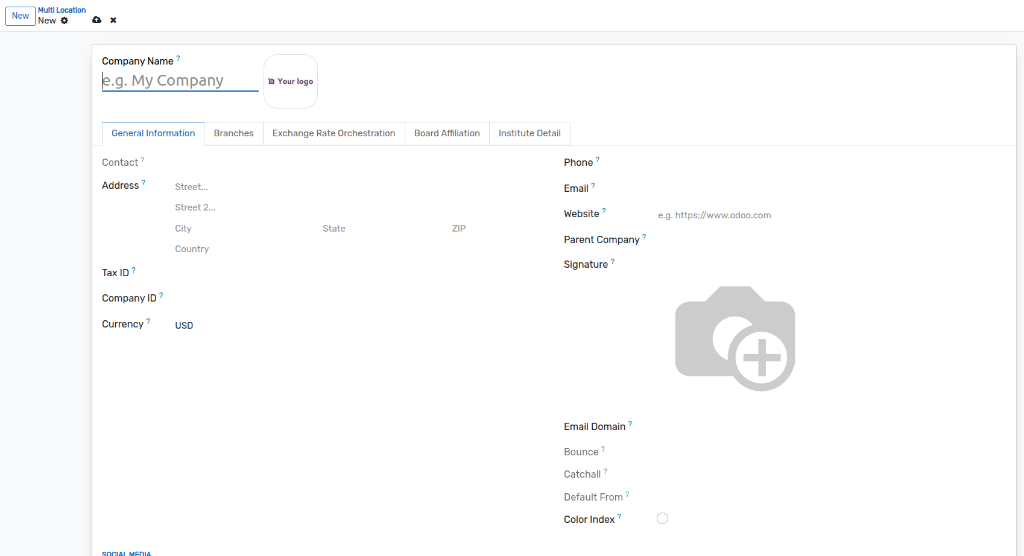 General Information for Multi Location