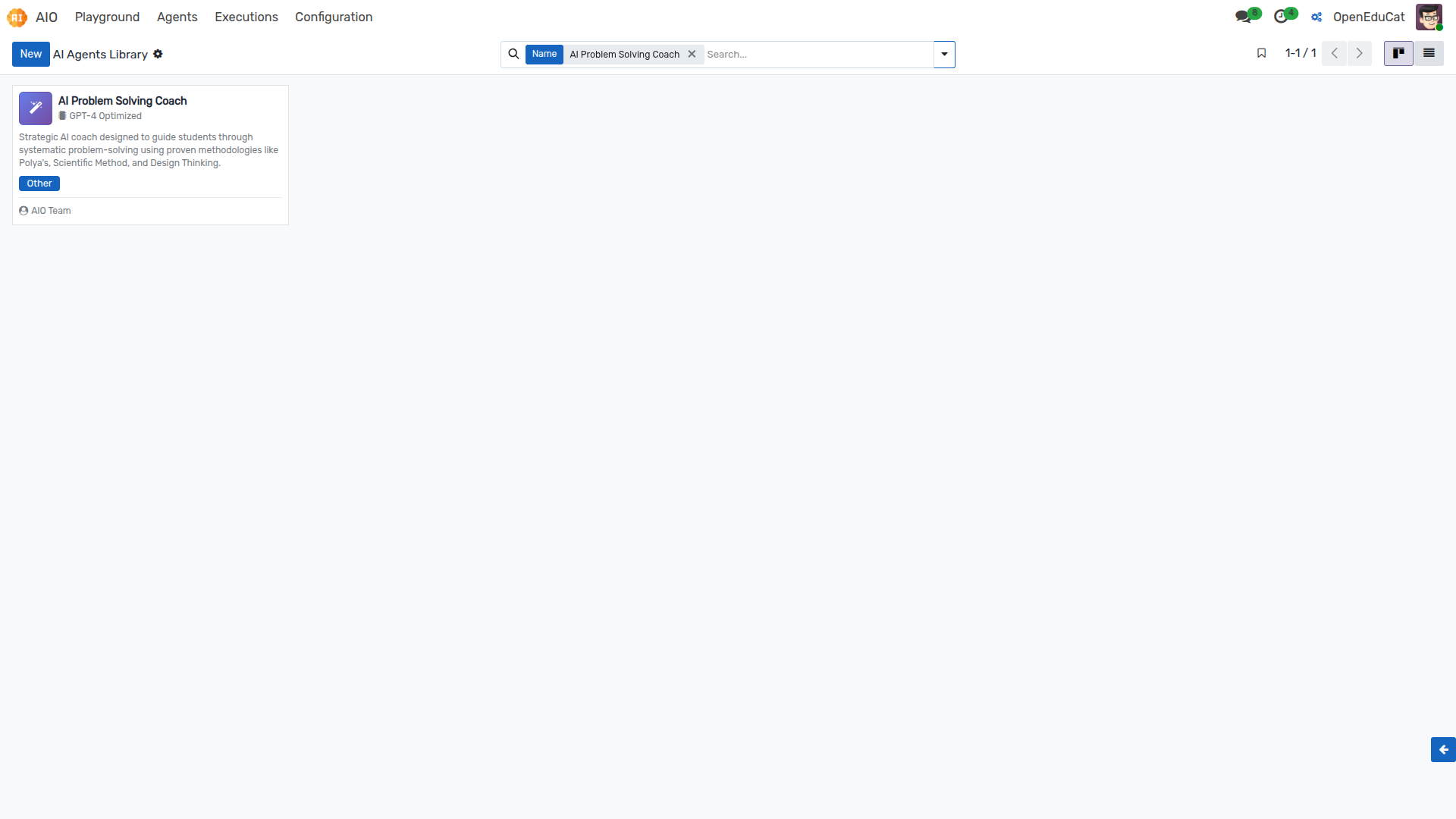 Search AI Problem Solving Coach Agent