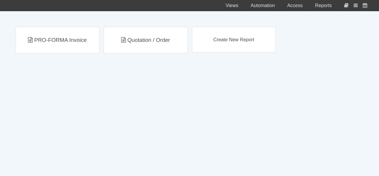 Vue des types de nouveaux rapports dans OpenEduCat Studio