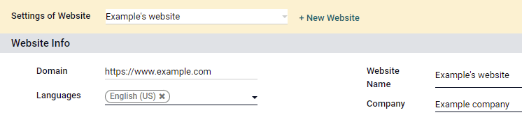 Configuration de https://www.example.com comme domaine du site Web